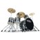 BATERIA MAPEX SATURN SW502SUTB.TRANSPRENT BLACK. SOLO CASCOS