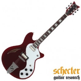 GUI.SCHECTER TSH-1 SEMI-HOLLOW METALLIC RED MRRB