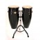 CONGAS CROWN 10"+11" BLACK C/SOPORTE DOBLE