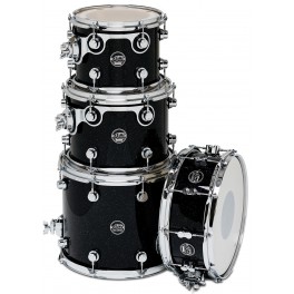 BATERIA DW PERFORMANCE LQ TOM PACK (09X12+14X16FT+6,5X14) BLACK MIRRA